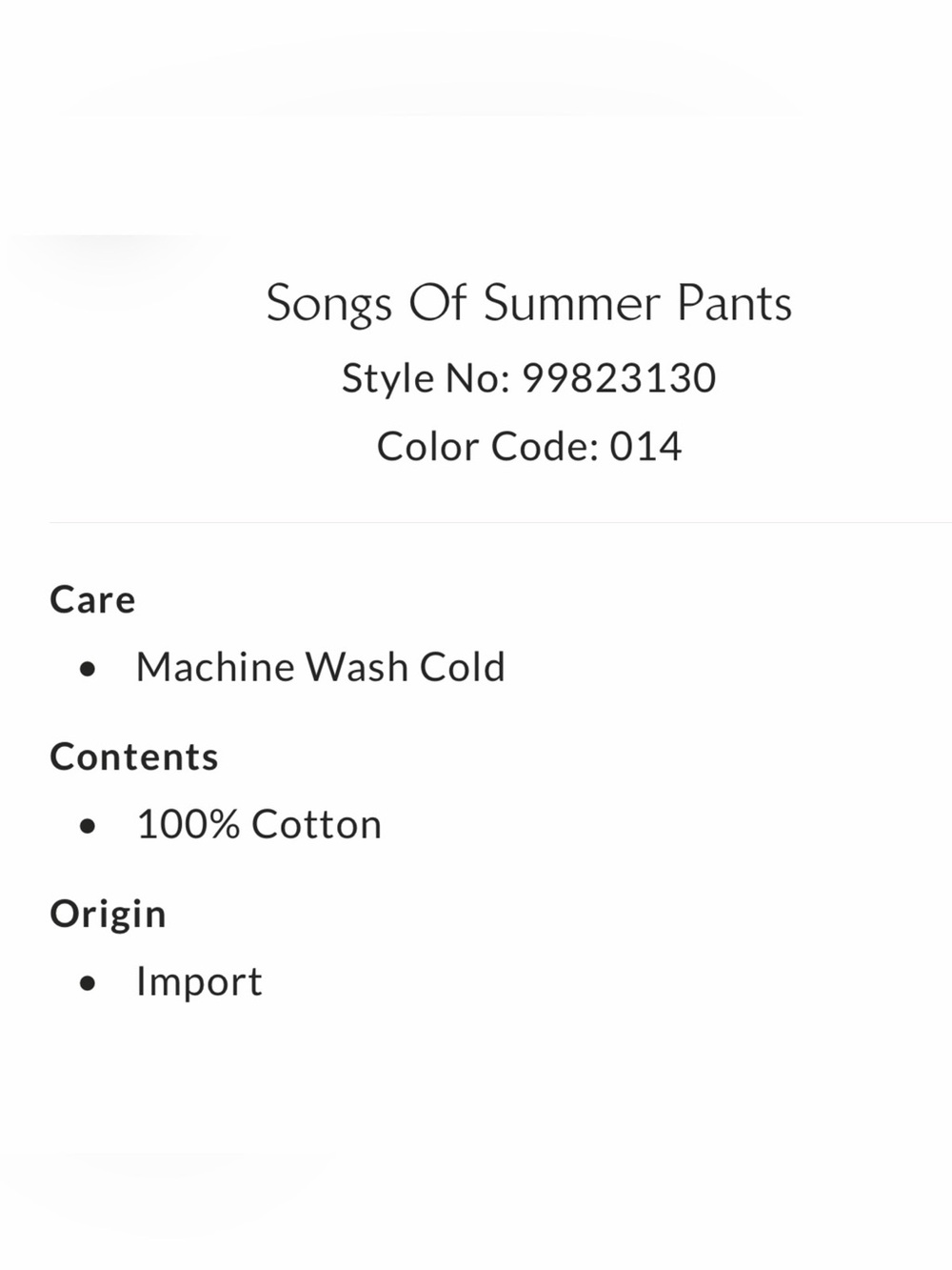 NWT Free People Songs of Summer Pants Flowy Cotton SZ M IVORY - Picture 10 of 10